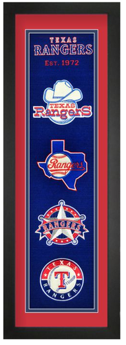 Texas Rangers EST. 1972 Heritage Framed Embroidery