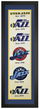 Utah Jazz NBA Heritage Framed Embroidery