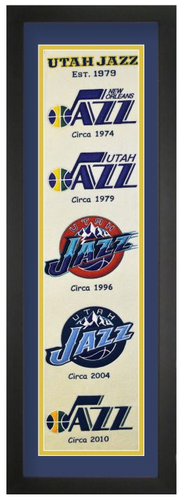 Utah Jazz NBA Heritage Framed Embroidery