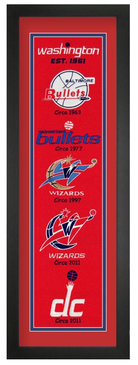 Washington Wizards NBA Heritage Framed Embroidery