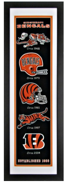 Cincinnati Bengals Heritage Framed Embroidery