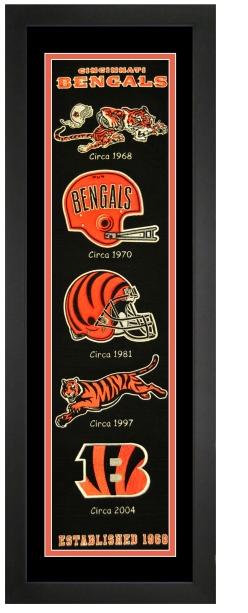 Cincinnati Bengals Heritage Framed Embroidery