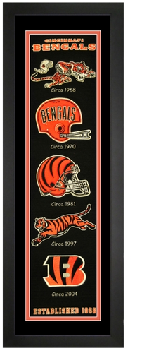 Cincinnati Bengals Heritage Framed Embroidery