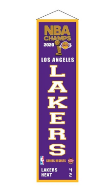 2020 NBA Champs Los Angeles Lakers Heritage Banner