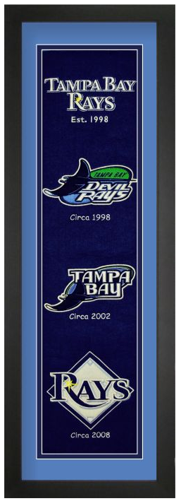 Tampa Bay Rays Heritage Framed Embroidery